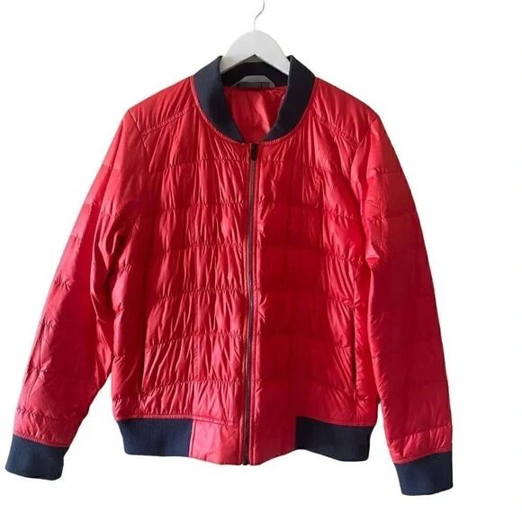 ATHLETA WOMEN'S  RED GOOSE DOWN FULL ZIP JACKET FEATHERDRY PUFFER SIZE  XL - Picture 3 of 13